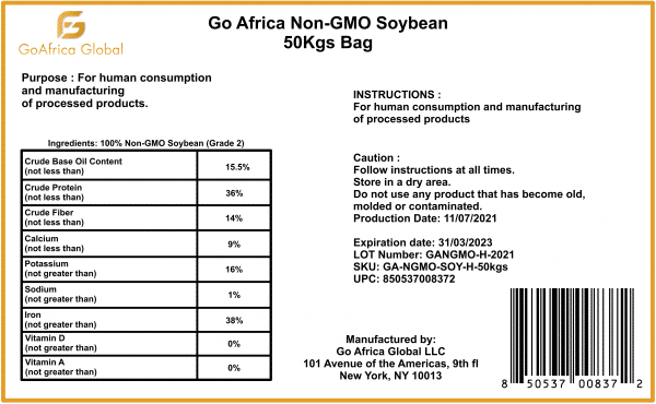Go Africa®  Non-GMO Soybeans for Human Consumption, 50 Kgs Bags sold per MT - Image 3